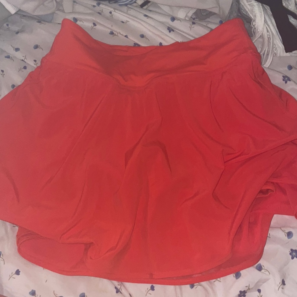 Lululemon Flutter Hem High-Rise Tennis Skirt Autumn Red